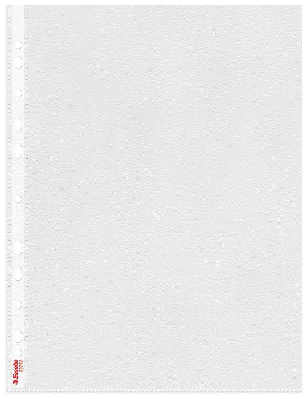 esselte pack de 100 fundas multitaladro a4 0,07mm abertura superior 11 taladros acabado rugoso transparente