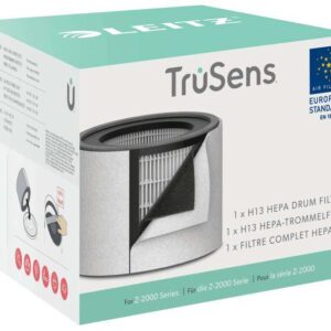 leitz filtro hepa 3 en 1 h13 repuesto purificador aire mediano trusens z 2000/z 2500 captura 99,95% particulas ultrafinas filtro carbon cambio indicador color negro