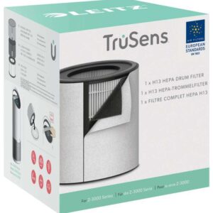 leitz trusens z 3000/z 3500 filtro hepa 3 en 1 h13 de repuesto captura 99,95% de particulas ultrafinas lavable cambio indicador compatible con purificador de aire grande color negro