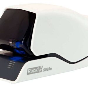 rapid grapadora electrica supreme 5025e 25 hojas carga de cartucho diseño excepcional blanco grapa tecnologia de grapado plano cartucho incluido enchufe europeo estandar