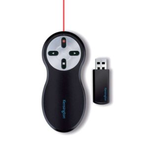 kensington presentador inalambrico con laser rojo alcance de 20 metros almacenamiento interno usb negro