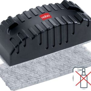 nobo borrador magnetico para pizarra blanca borra en seco elimina residuos de tinta y suciedad color negro