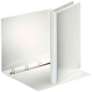 esselte carpeta canguro con 4 anillas de 16mm formato a4 2 bolsillos exteriores certificado fsc color blanco