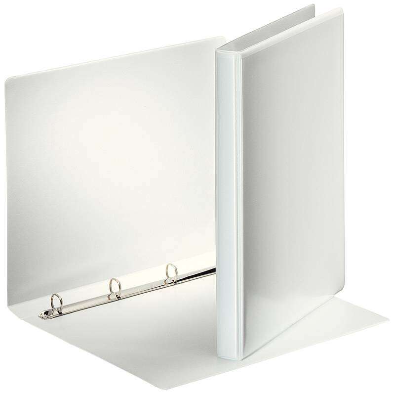 esselte carpeta canguro con 4 anillas de 16mm formato a4 2 bolsillos exteriores certificado fsc color blanco