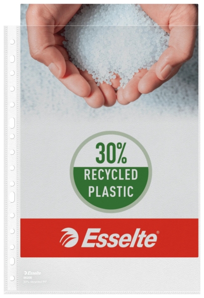 esselte pack de 10 fundas multitaladro 16 folio polipropileno acabado piel de naranja calidad estandar transparente