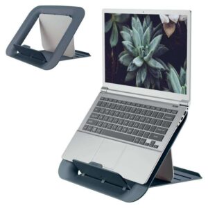 leitz ergo cosy soporte ajustable para portatil diseño ergonomico altura ajustable color gris terciopelo