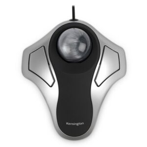 kensington orbit trackball optico usb bola de 40mm 4 botones personalizables uso ambidiestro precision y control superiores color plata/negro