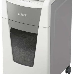 leitz iq 300 autofeed p5 destructora de papel automatica micro corte p 5 autoalimentacion 300 hojas, manual 8 hojas papelera de 60l color blanco/gris
