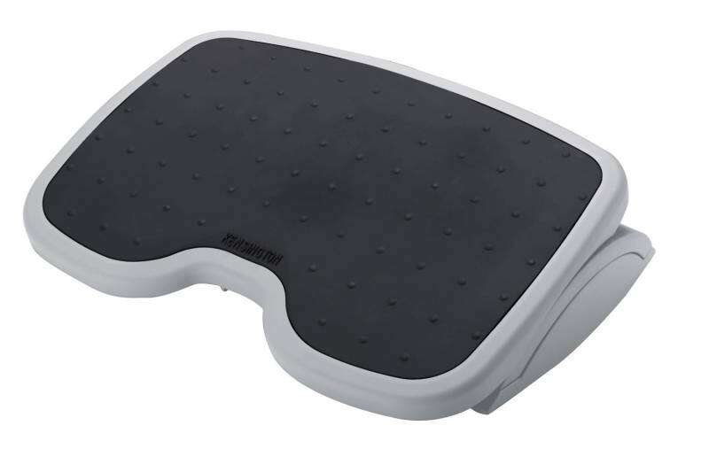kensington solemate reposapies ajustable plataforma texturada de 45x35cm inclinable hasta 20 grados para mayor confort color gris/negro