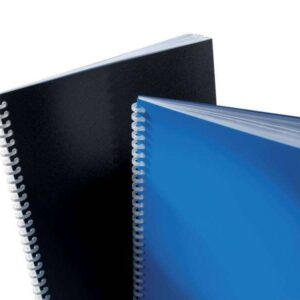 gbc tapas polyclearview para encuadernacion a4, 800 micras negras y mates color negro