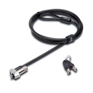 kensington nanosaver candado con llave para ordenadores portatiles y dispositivos ultrafinos cabezal de 10mm cleattm cable de acero resistente a cortes color plata
