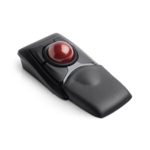 kensington expert mouse raton trackball bluetooth 4.0 y 2,4ghz bola de gran tamaño 4 botones personalizables reposamuñecas extraible precision y control insuperables color negro/rojo