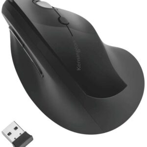 kensington pro fit ergo raton vertical inalambrico 2.4ghz 1600dpi 5 botones inclinación natural 46,7º alcance hasta 20m indicador de carga color negro