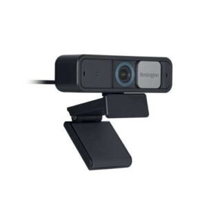 kensington pro 1080p webcam con enfoque automatico w2050 campo de vision diagonal de 93° lentes de cristal de alta calidad ajuste manual de angulos de camara microfonos estereo omnidireccionales negro