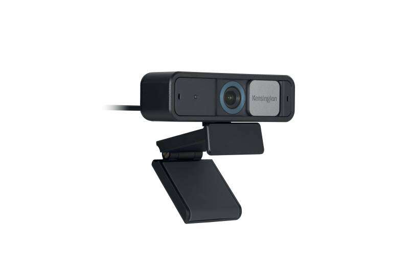 kensington pro 1080p webcam con enfoque automatico w2050 campo de vision diagonal de 93° lentes de cristal de alta calidad ajuste manual de angulos de camara microfonos estereo omnidireccionales negro