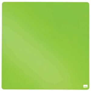 nobo tile mini pizarra magnetica 360x360mm sin marco almohadillas adhesivas e imanes diseño creativo y colorido color verde
