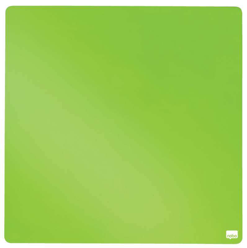 nobo tile mini pizarra magnetica 360x360mm sin marco almohadillas adhesivas e imanes diseño creativo y colorido color verde