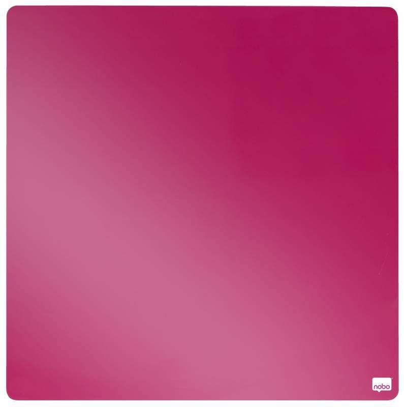 nobo tile mini pizarra magnetica 360x360mm sin marco almohadillas e imanes incluidos diseño creativo y colorido fucsia