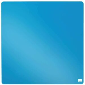 nobo tile mini pizarra magnetica 360x360mm sin marco borrado en seco azul