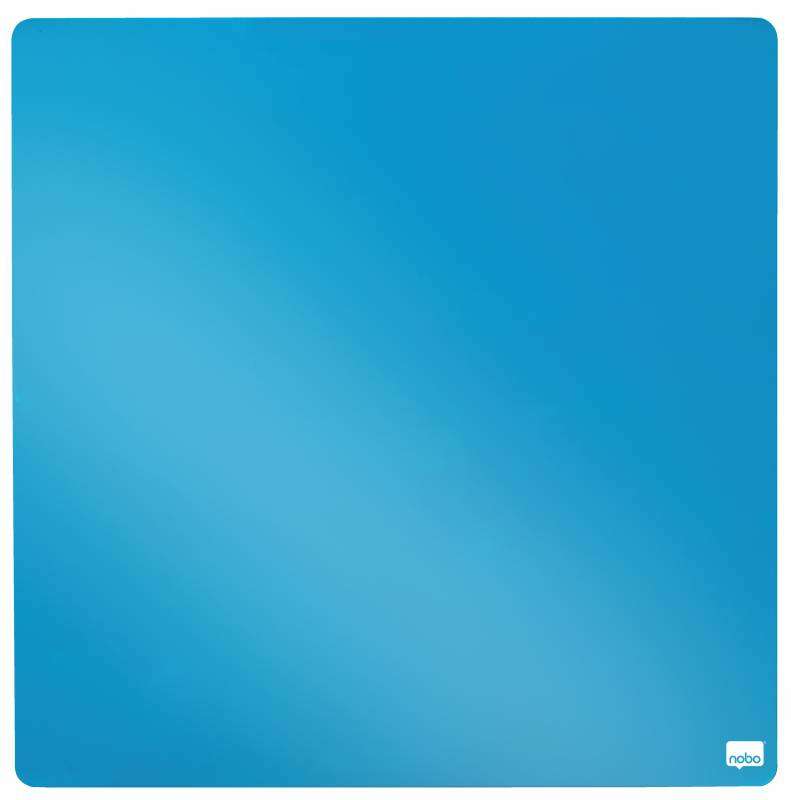 nobo tile mini pizarra magnetica 360x360mm sin marco borrado en seco azul