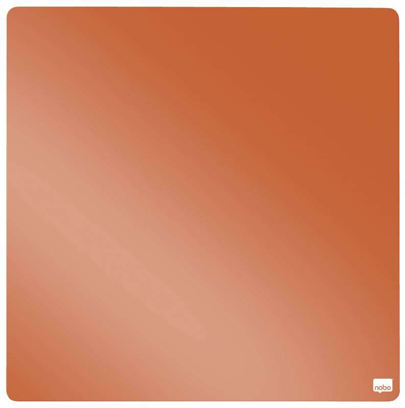 nobo tile mini pizarra magnetica 360x360mm sin marco variedad de colores almohadillas e imanes diseño creativo y colorido naranja