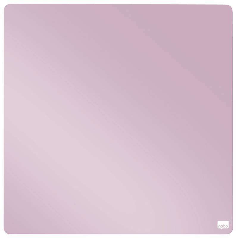 nobo mini pizarra magnetica tile 360x360mm sin marco almohadillas adhesivas e imanes diseño creativo y colorido rosa