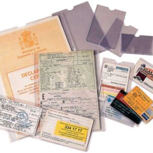 esselte pack de 100 portacarnets tamaño 122x172mm transparente acabado liso