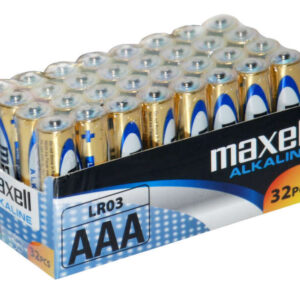 maxell pack de 32 pilas alcalinas lr03 aaa 1.5v