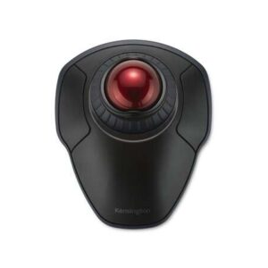 kensington orbit raton trackball inalambrico dual bluetooth 3.0 y 2,4ghz 1600dpi anillo de desplazamiento bola de 40mm reposamuñecas extraible uso ambidiestro color negro/rojo