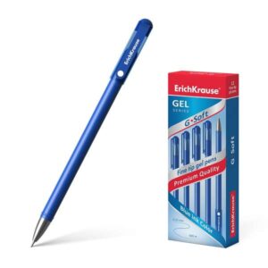 erichkrause boligrafo de gel g soft revestimiento soft touch punta fina de tipo aguja tinta de secado rapido color azul