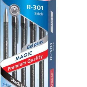 erichkrause r 301 magic gel boligrafo borrable tinta gel punta de 0.5mm trazo de 0.4mm cuerpo semitransparente con efecto brillante color negro