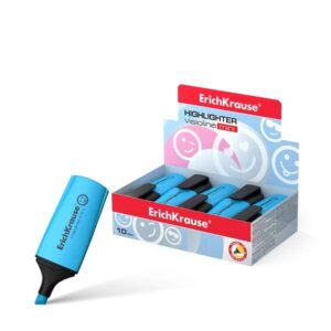 erichkrause visioline mini fluorescente punta biselada trazo 0.6 a 5.2mm color azul