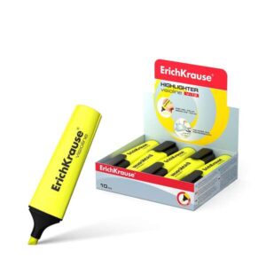 erichkrause visioline v 12 marcador fluorescente punta biselada tinta a base de agua color amarillo