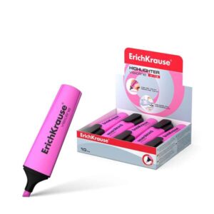 erichkrause visioline v 12 marcador fluorescente punta biselada tinta a base de agua color rosa