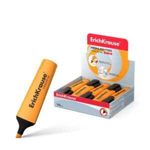 erichkrause visioline v 12 marcador fluorescente punta biselada tinta a base de agua color naranja