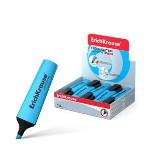 erichkrause visioline v 12 marcador fluorescente punta biselada tinta a base de agua color azul