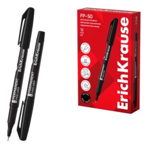 erichkrause fp 50 marcador permanente punta fina de 0.6mm resistente a la luz y al agua color negro