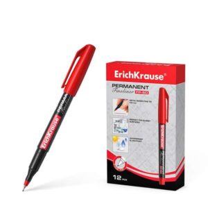 erichkrause marcador permanente fp 50 punta fina de 0.6mm resistente a la luz y el agua color rojo