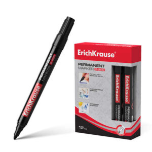 erichkrause p 200 marcador permanente punta en forma de bala resistente al agua y a los rayos uv color negro