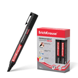 erichkrause marcador permanente p 500 punta biselada resistente al agua y a los rayos uv color negro