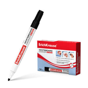 erichkrause w 500 rotulador para pizarra blanca punta en forma de bala trazo de 0.8 a 2.5mm tinta a base de alcohol color negro