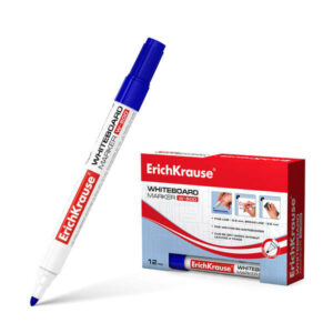 erichkrause w 500 rotulador para pizarra blanca punta en forma de bala trazo de 0.8 a 2.5mm tinta a base de alcohol color azul