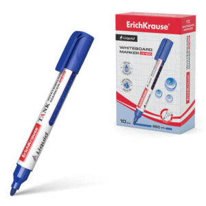 erichkrause liquid lw 600 marcador de pizarra blanca tinta liquida a base de alcohol punta en forma de bala ancho de linea 2.5mm color azul