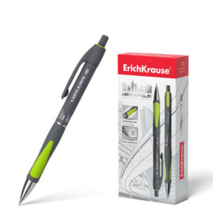 erichkrause megapolis concept portaminas 0.5mm hb cuerpo redondo con clip zona de agarre ergonomica para minas de 0.5mm color gris/verde neon