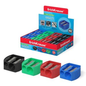 erichkrause multi sacapuntas de plastico con dos orificios diametros de 8mm y 11mm color surtido