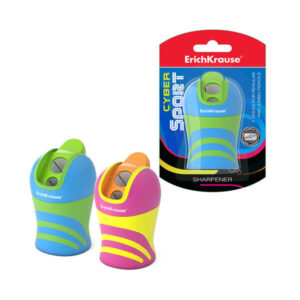 erichkrause cyber sport sacapuntas con 2 orificios y deposito orificios de 8mm y 11mm colores surtidos