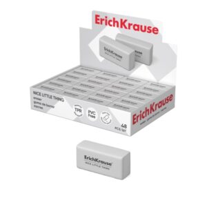 erichkrause nice little thing borrador de dureza media fabricada en caucho termoplastico hipoalergenico libre de pvc color blanco