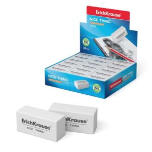 erichkrause nice thing borrador de dureza media fabricado de caucho termoplastico hipoalergenico ecologico y moderno libre de impurezas no contiene pvc color negro