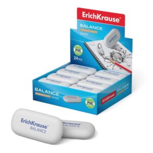 erichkrause balance borrador de dureza media fabricado de caucho termoplastico hipoalergenico ecologico y moderno libre de impurezas no contiene pvc color negro