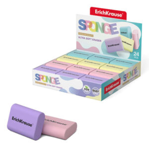 erichkrause sponge goma de borrar borrador super suave forma ergonomica hipoalergenico eco pvc color blanco